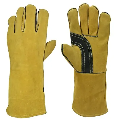 £7.49 • Buy Welding Gloves Heat Resistant 14'' BBQ/Oven/MIG/TIG Welder Welder Gauntlets