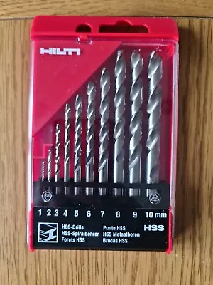 £26.35 • Buy Brand New HILTI HSS-G DRILL BIT SET Twist Drill Bit HSS 1-10 (10) Set