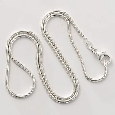 Men&Women's 925 Sterling Silver Tarnish-Free Italian Snake Chain Necklace 16-38  • $18.99