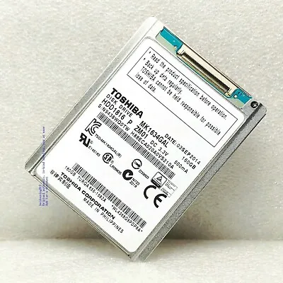 Toshiba 160GB MK1634GAL 1.8 ZIF HDD Suitable For Apple Ipod 7th Gen Classic • $49.90