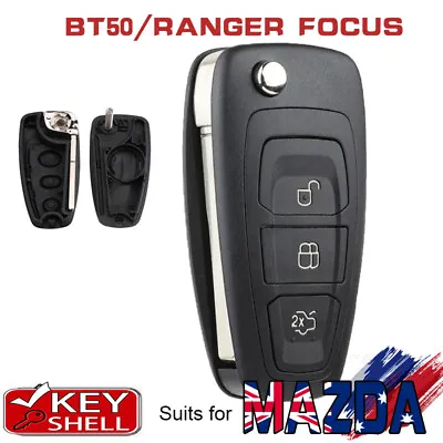 $17.02 • Buy For Mazda BT50 2012 2013 2014 2015 2016 Flip Remote Key Shell Case Fob 3 Button 