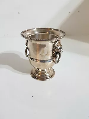 £6.49 • Buy Vintage Viners Of Sheffield England Silver Plated Small Urn Vase With Lions