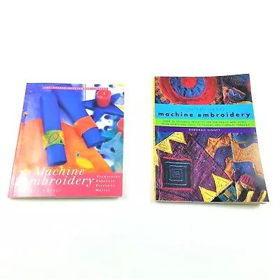 Lot Of 2 Machine Embroidery Books W/ Patterns And Instructions • $6.99