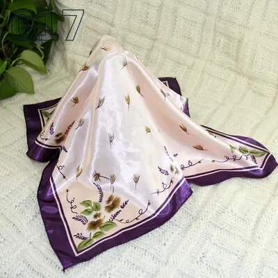 Vintage Elegant Designs Silk Satin Feel Ladies Small Square Head / Neck Scarf 17 • $4.49