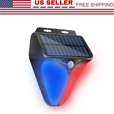 Outdoor Solar Alarm LED Light Solar Strobe Light Wireless Motion Sensor Detector • $11.96