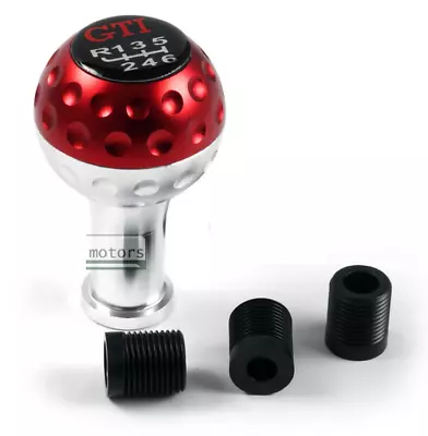 'Golf Ball' Red / Aluminum Manual Transmission Custom Gear Shift Knob VW • $10