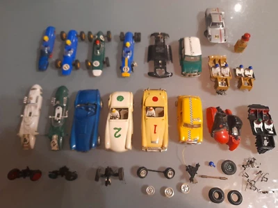 £120 • Buy VINTAGE SCALEXTRIC  1960's CARS FOR RESTORATION B2 HURRICANE MINI VIP HEALEY LOT