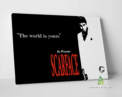 Scarface Al Pacino Quote Canvas Art Wall Art Mafia Gangster Print Decor -E224 • £10.18