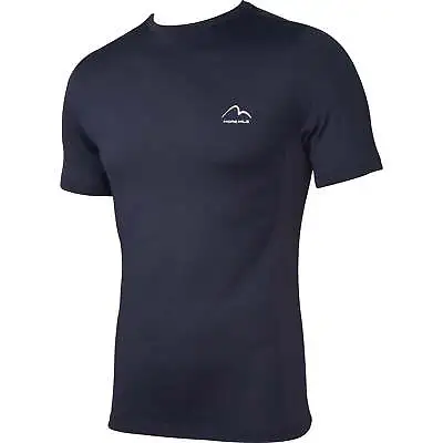 More Mile Mens Warrior Training Top Navy Blue Short Sleeve T-Shirt Gym Workout • £11.50