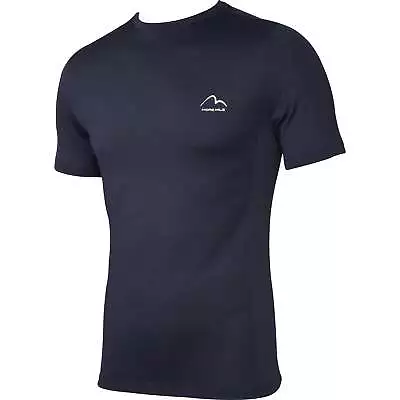More Mile Mens Warrior Training Top Navy Blue Short Sleeve T-Shirt Gym Workout • £11.50