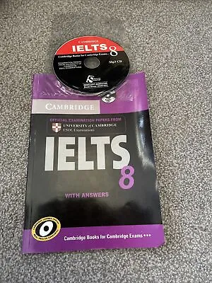 Cambridge IELTS 8 Self-study Pack (Student's Book With Answers And One Audio CD • £9