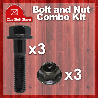 (3) M14-2.0x80 Class 10.9 DIN Hex Flange Bolts & (3) M14-2.0 Flange Lock Nuts • $20.90