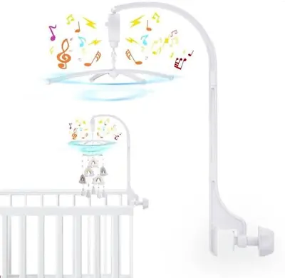 Locisne Baby Bed Holder Crib Cot Mobile Arm With Mechanical Music Box And Extend • £15.50
