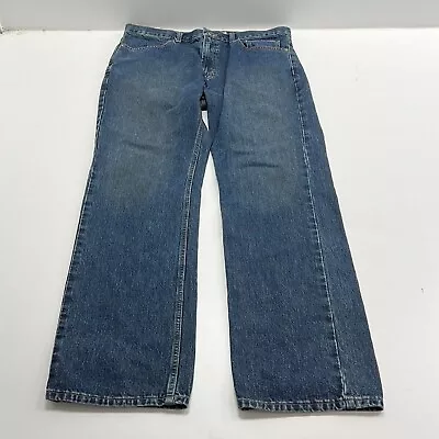 Harley-Davidson Men's Blue Denim Medium Wash American Bootcut Jeans Size 38X34 • $9