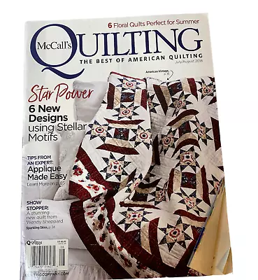$8.98 • Buy McCalls Quilting Magazine February 2018  12-quilt Patterns