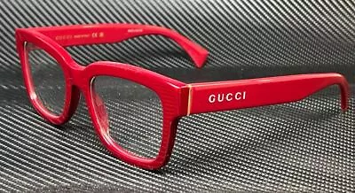 GUCCI GG1138O 003 Burgundy Men's Medium 52 Mm Eyeglasses • $182.25