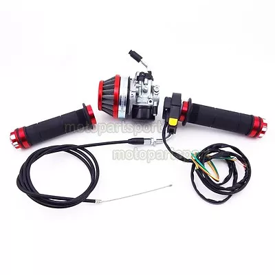 Carburetor Throttle Grips Air Filter Cable Switch 50 60cc 80cc Motorized Bicycle • $42.95