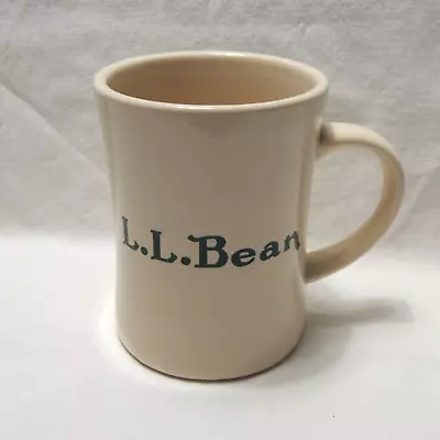 L.L. Bean Diner Style Mug Cream Color With Green Logo (B) • $15