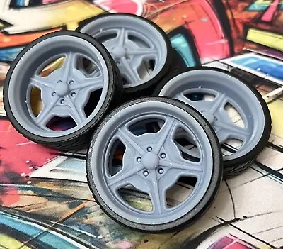 1/24 Resin:  26 Scale-Inch “A.R. Speedway” Model Car Wheels/Tires1/25 3D Print • $17.99