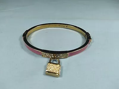 Michael Kors Gold Pink/Mauve Clear Crystal Pave Bangle Bracelet • $27.50