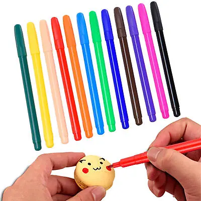 12-Color Edible Cake Decorating Writing Food Colouring Pens Outline Depiction • £15.06