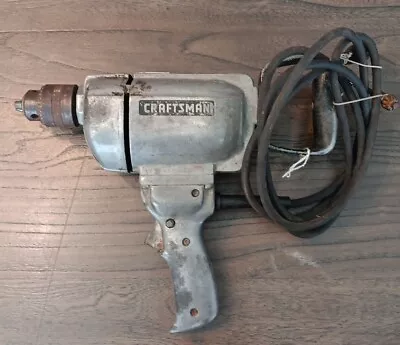 Craftsman 1/2  Corded Drill Electric Reversible 315.25863- TESTED Vintage Silver • $39.99