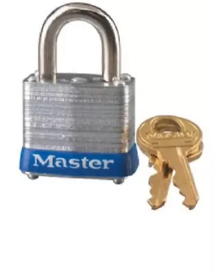 Master Lock 7D Laminated Steel 4-Pin Cylinder Padlock 1.12 L X 1 H In. 3 Pack • $32.94