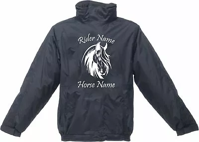 Personalised Horse Jacket Waterproof Raincoat Equestrian Rider Xmas Present Top • £34.95