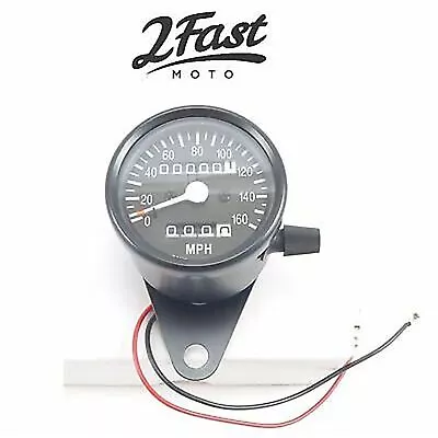 2FastMoto Speedometer Gauge Custom Analog For Most Motorcycles 14-20141B • $41.68