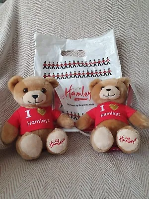 2 X   I Love Hamleys  Teddy Bear New With Tags And Hamleys Carrier Bag.  • £8