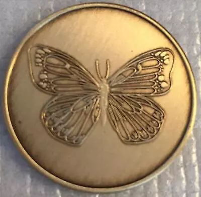$9.99 • Buy Lot Of 5 Butterfly Serenity Prayer Bronze AA Al-Anon Recovery Medallion Coin