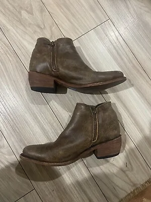 Liberty Black Brown Leather Ankle Boots Sz 7.5 • $85