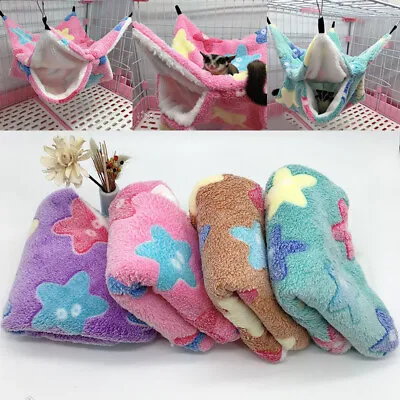 Hamster Hammock Hanging House Plush Warm Sleeping Nest Bed Rat Cage Accessories • $7.07