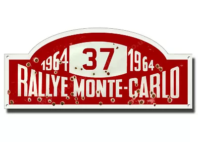 1964 Rallye Monte-carlo Metal Signclassic Rally Number 37paddy Hopkirk.16 X7 . • $21.41