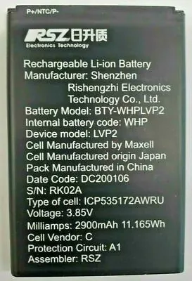 RSZ WHPLVP2 Battery For Verizon Wireless Home Phone LVP2 Connect NEW • $9.50