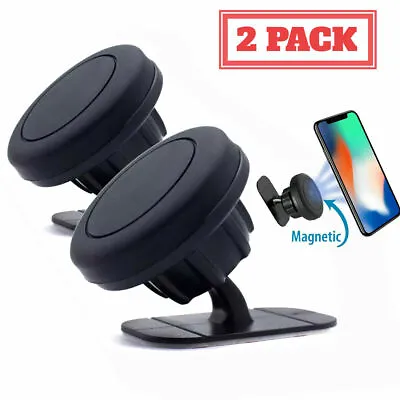 Magnetic 360° Gear Car Phone Holder Dashboard Rotation With Mounting Plate Mount • $8.99