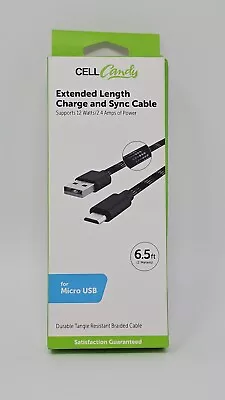 CellCandy Extended Length Charge & Sync Cable Micro USB 6.5 Feet • $8.99