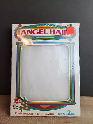 Vtg Angel Hair Christmas Decorations 2 Oz. Original Box Sealed Decor Noel • $19.99