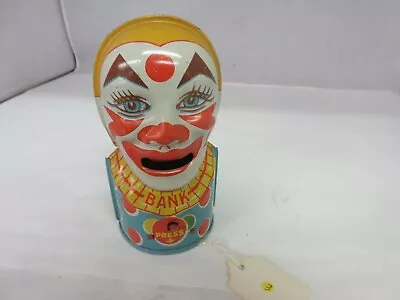 Vintage  Clown Mechanical J Chein  Tin  Savings Bank  975-c • $78