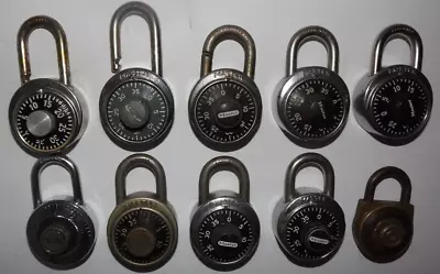 Vintage Lot Of 10 Combination Lock Padlocks Without Combinations Yale Master & • $39.99