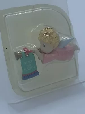 Mistletoe Magic Vintage Baby Angel Trumpet Holiday Christmas Ornament No Box • $3.99