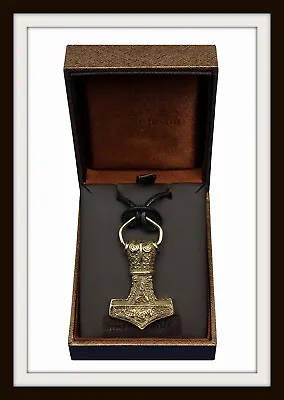 Bronze ~ Thor's Hammer Viking Pendant ~ Mjolnir Amulet ~ From St Justin Free P&p • £36.99