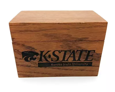 Kansas State University Laser Etched Engraved Wood Recipe/Index Card Box K-State • $11.99