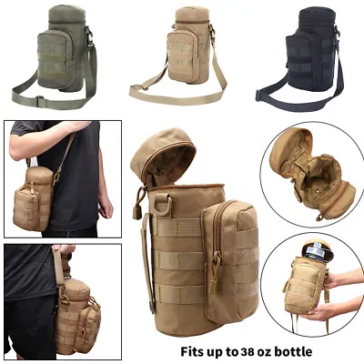 Outdoor Tactical Molle Water Bottle Bag Capimg Hiking Belt Kettle Holder Pouch • $8.59