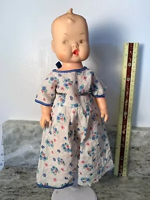 Vintage Kaysam Jolly Toys Rubber Drink Wet Doll Marked K42 Painted Face 10  • $16.99