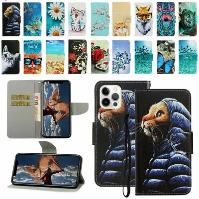 $14.89 • Buy Case For IPhone 12 Pro 11 11 Pro Max 6 7 8+Magnetic Painted Wallet Leather Cover