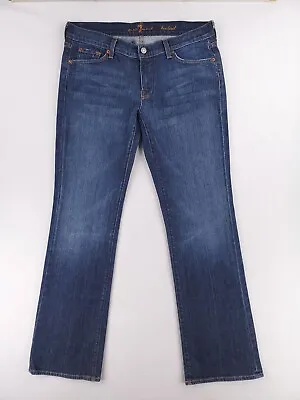 7 For All Mankind Bootcut Jeans Womens Size 32 Comfort Stretch Denim Medium Wash • $22.49