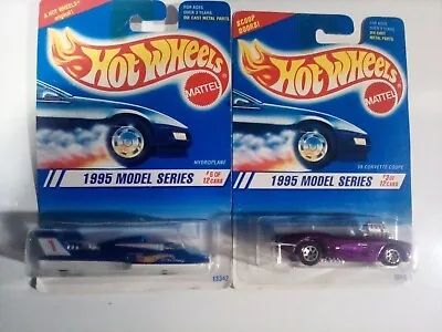  Hot Wheels Mattel 1995 MODEL SERIES 58 CORVETTE COUPE HYDROPLANE  IN PACKAGE • $7.99