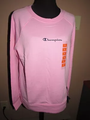 Women Medium Champion Beloved Orchid Pink Mid-Weight Sweatshirt Side Tie CLDD11 • $19.99