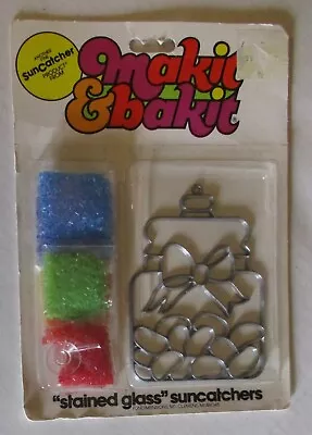 Makit & Bakit Suncatcher Kit 1983 Jelly Bean Jar W/ 6 Packs Baking Crystals NEW • $5.99